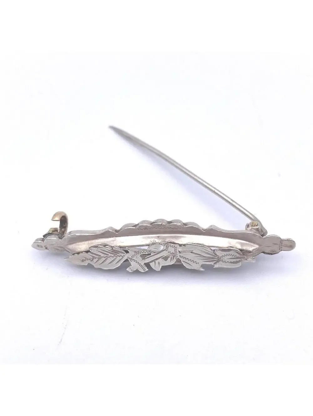 Antique Victorian Pearce & Thompson Birmingham Sterling Silver Bar Brooch.
